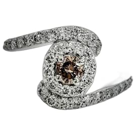 Rosa-brauner Diamantring - Autre Marque
