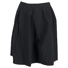 Falda evasé Miu Miu de algodón negro