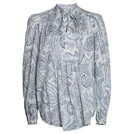 ETRO, blusa paisley en blanco y negro - Etro