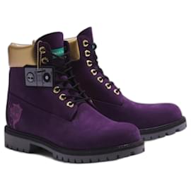 Botas Timberland Premium 6 polegadas Hip-Hop Royalty 50th Birthday Douradas Roxas