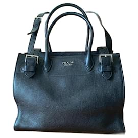 Borsa a mano Prada Saffiano in pelle nera