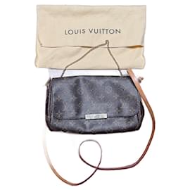 Pochette Louis Vuitton Favorite MM Marrone in Tela