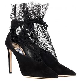 Botines Jimmy Choo Leanne 100 de piel negra 40.5