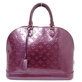 BOLSO DE MANO LOUIS VUITTON ALMA GM DE PIEL BOLSO DE MANO BARNIZ MONOGRAMA FUSHIA