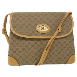 GUCCI Borsa a Spalla in Tela Micro GG Pelle PVC Beige 007 92 5548 Autentico3994