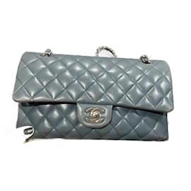 Borsa a mano Chanel in pelle blu