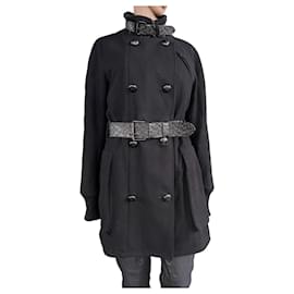 Bruuns Bazaar Mantel schwarz mit Kaschmir