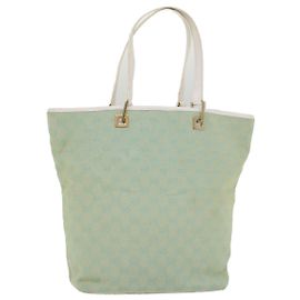 Bolso tote de lona GUCCI GG azul claro 002 1098 Auth ki3541