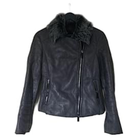 Chaqueta Ventcouvert de cuero gris