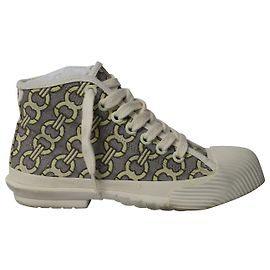 Tory Burch Buddy High-Top-Sneaker aus mehrfarbigem Canvas