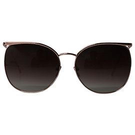 LINDA FARROW 509 do6 Gafas de sol tintadas en metal dorado rosa