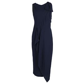 Abito midi Roland Mouret in poliestere blu navy