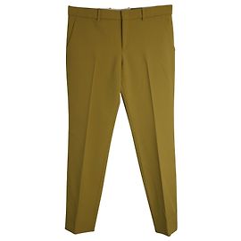 Pantalón Recto Gucci de Lana Amarillo Mostaza