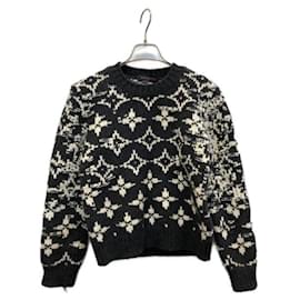 ***LOUIS VUITTON (Louis Vuitton)  Strickpullover mit verzerrtem Monogramm und Rundhalsausschnitt