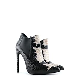SAINT LAURENT - Python-Stiefeletten mit Absatz (Größe 40,5) - Saint Laurent