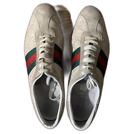 Gucci Guccissima Sneaker aus Leder Beige