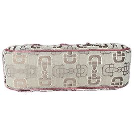 Borsa a mano vintage Gucci Horsebit Jackie in tela