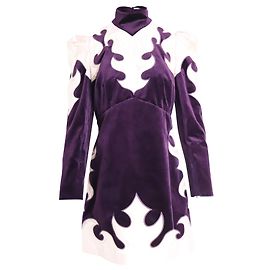 Zimmermann Minivestido bordado Ladybeetle Mystic de algodón morado