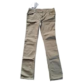 Vaqueros rectos Zadig & Voltaire kaki con tachuelas doradas
