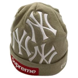***SUPREME × Nuova Era (Supremo x Nuova Era)  Berretto con logo box New Era "Tan"