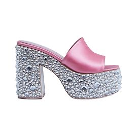 Autre Marque Haus of Honey Croco Crystal Mule