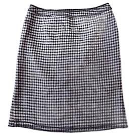 Falda cruzada de lana Dolce & Gabbana blanco y negro
