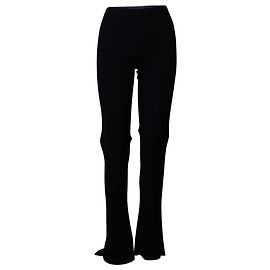 Autre Marque Leggings de corte slim con parte inferior acampanada y rayas en viscosa azul marino de Dion Lee