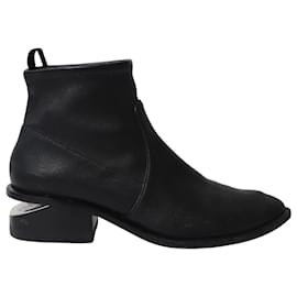 Botines con aberturas en cuero negro Kori de Alexander Wang