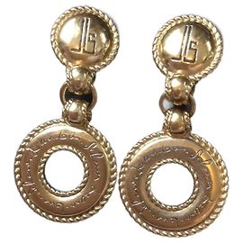 Orecchini Jean Louis Scherrer con Logo Dorati