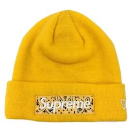 Autre Marque ***SUPREME × Neue Ära (Supreme x New Era)  Beanie-Bandana mit Box-Logo / Strickmütze