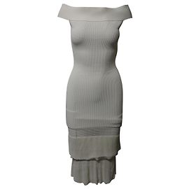 Abito tubino con spalle scoperte Roland Mouret Amery in viscosa bianca