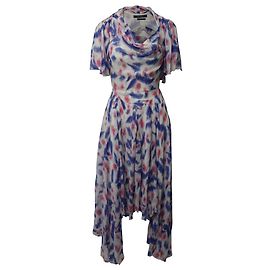 Vestido impreso recortado Namala en seda multicolor de Isabel Marant