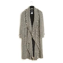 06P Tweed de seda blanco negro FR38/40 - Chanel