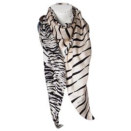 Autre Marque Pierre-Louis Mascia, lenço estampado de zebra e floral