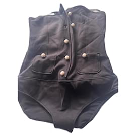 Costume da bagno Chanel nero in nylon