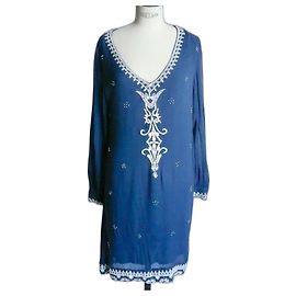 NINA KAUFMANN Langes blau gefüttertes Kleid TL