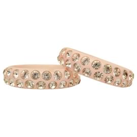 Blumarine bracciale bangle largo da donna con cristalli rosa tempestati di strass lucidi