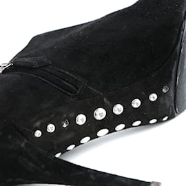 MIU MIU - Schwarze Wildleder-Stiefeletten mit Absatz (Größe 37) - Miu Miu
