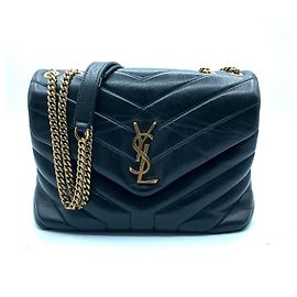 saint laurent lou lou pelle nera