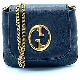 Gucci Shoulder Bag Black Leather