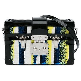 Louis Vuitton schwarze Pailletten Petite Malle