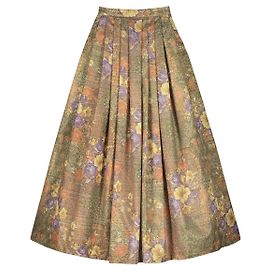 Autre Marque Monique Singh, Falda de noche larga de jacquard floral