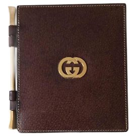 Gucci photo holder brown leather