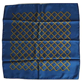 Sciarpa di seta Hermès blu 40x40