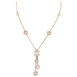 Bulgari Collar búlgaro, "Bcero1", Oro rosa, ceramica blanca y diamantes.