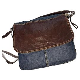 borsa a tracolla in denim miu miu