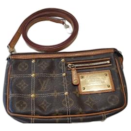 Pochette a tracolla Louis Vuitton Marrone in tela