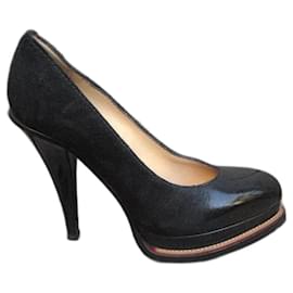 Décolleté Acne Studios nere in pelle di cervo taglia 36