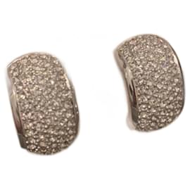 Dior Ohrringe Silberfarben Metall