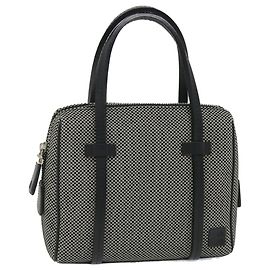 BALLY Handtasche Canvas Grau Auth ac2394